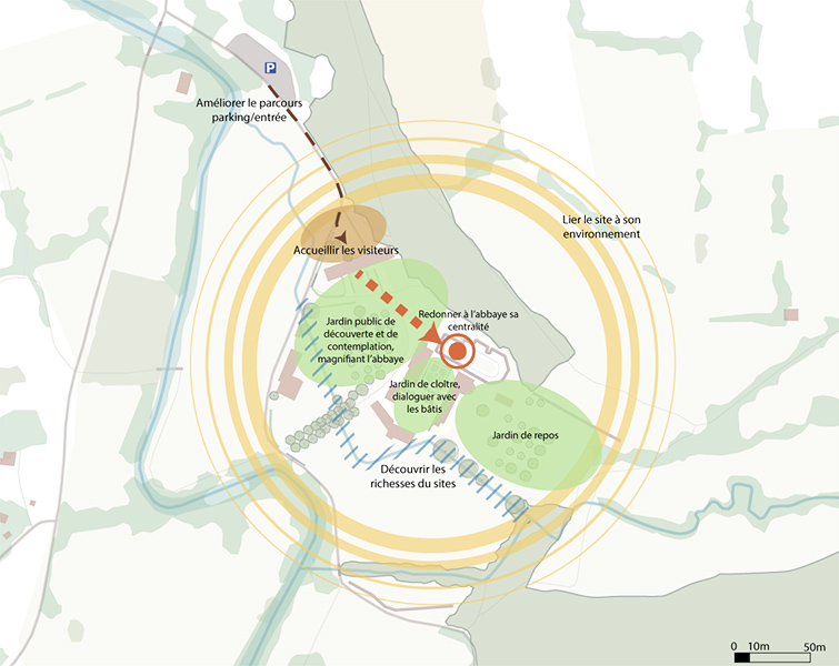 abbaye de Hambye,étude touristique,étude patrimoniale paysagère,stratégie d'accueil