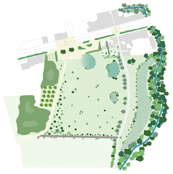 Renaturation de la cité du Corbeau Quiévrechain,cité minière,zone inondable