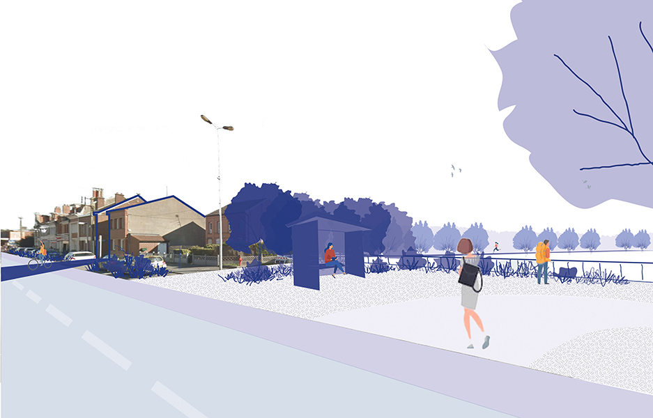 Renaturation de la cité du Corbeau Quiévrechain,cité minière,zone inondable